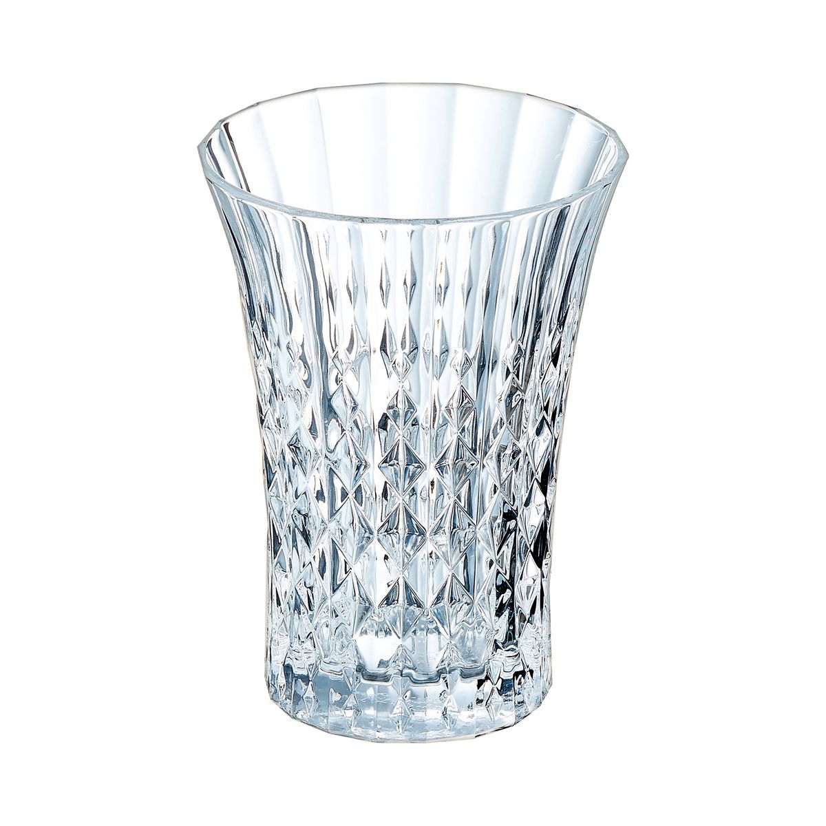 6 verres à jus et soda 36cl Lady Diamond - Cristal d'Arques - Verre ultra transparent au design vintage