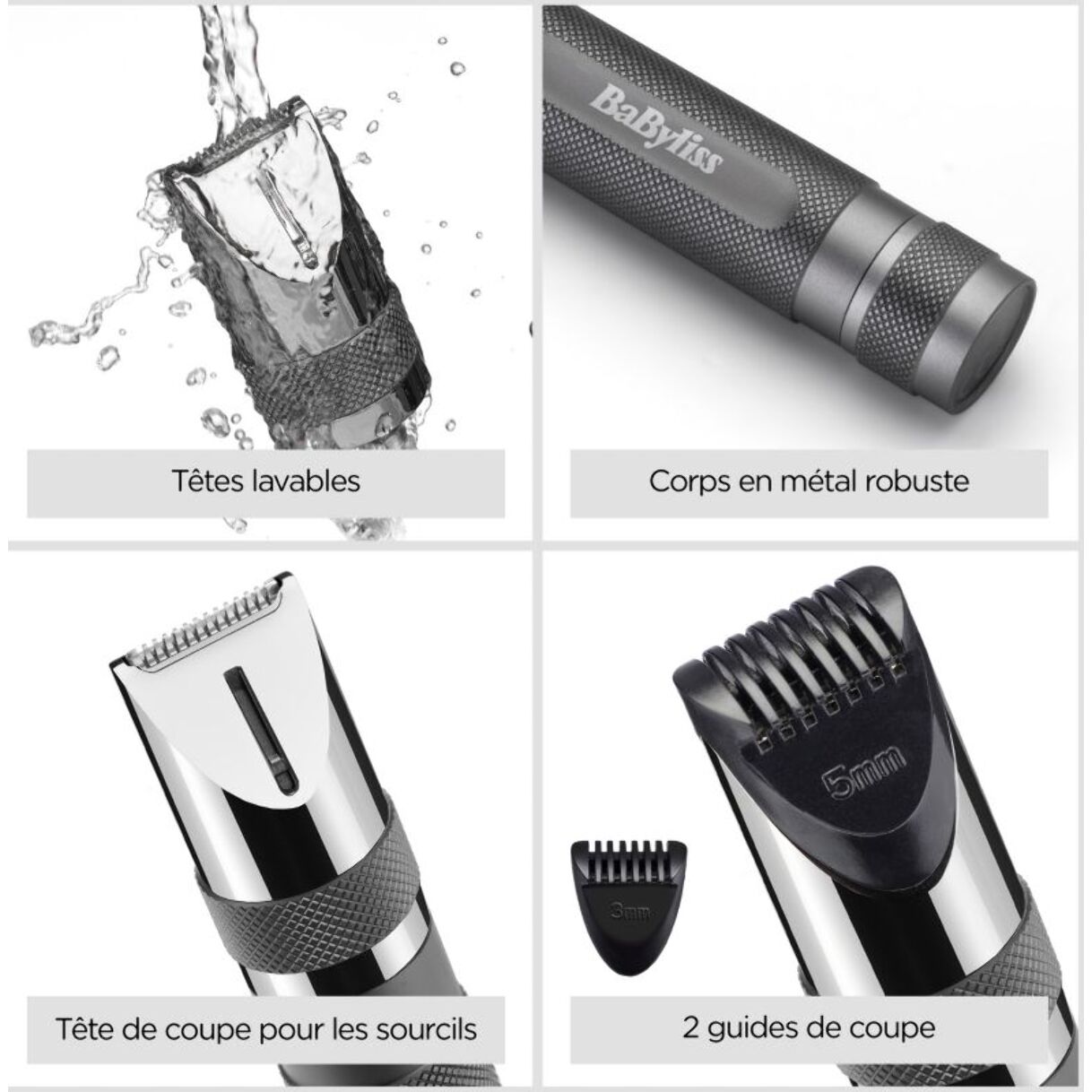 Tondeuse nez oreilles BABYLISS Super-X Metal Series E116E