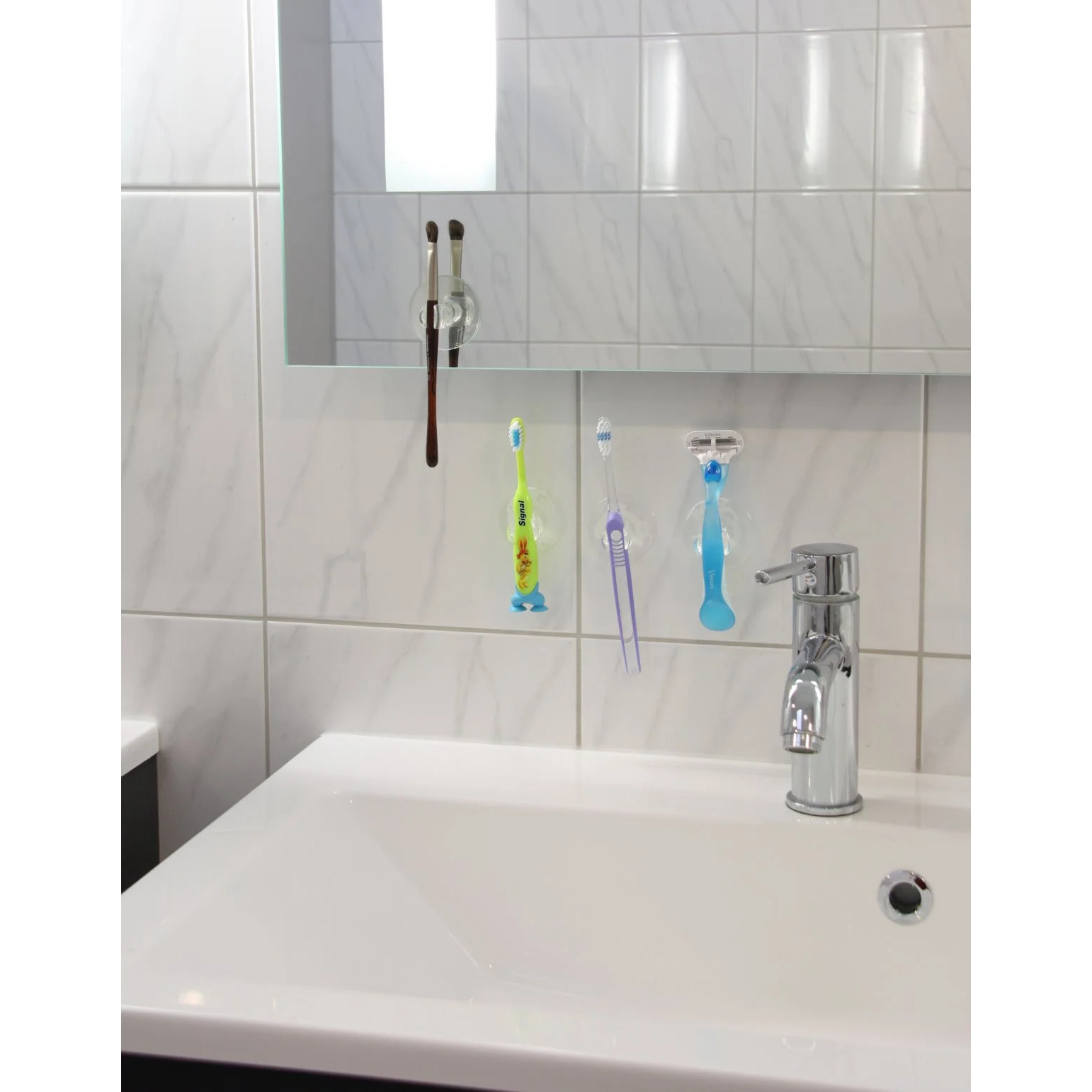 Porte-brosse à dents avec ventouse Fackelmann Tecno