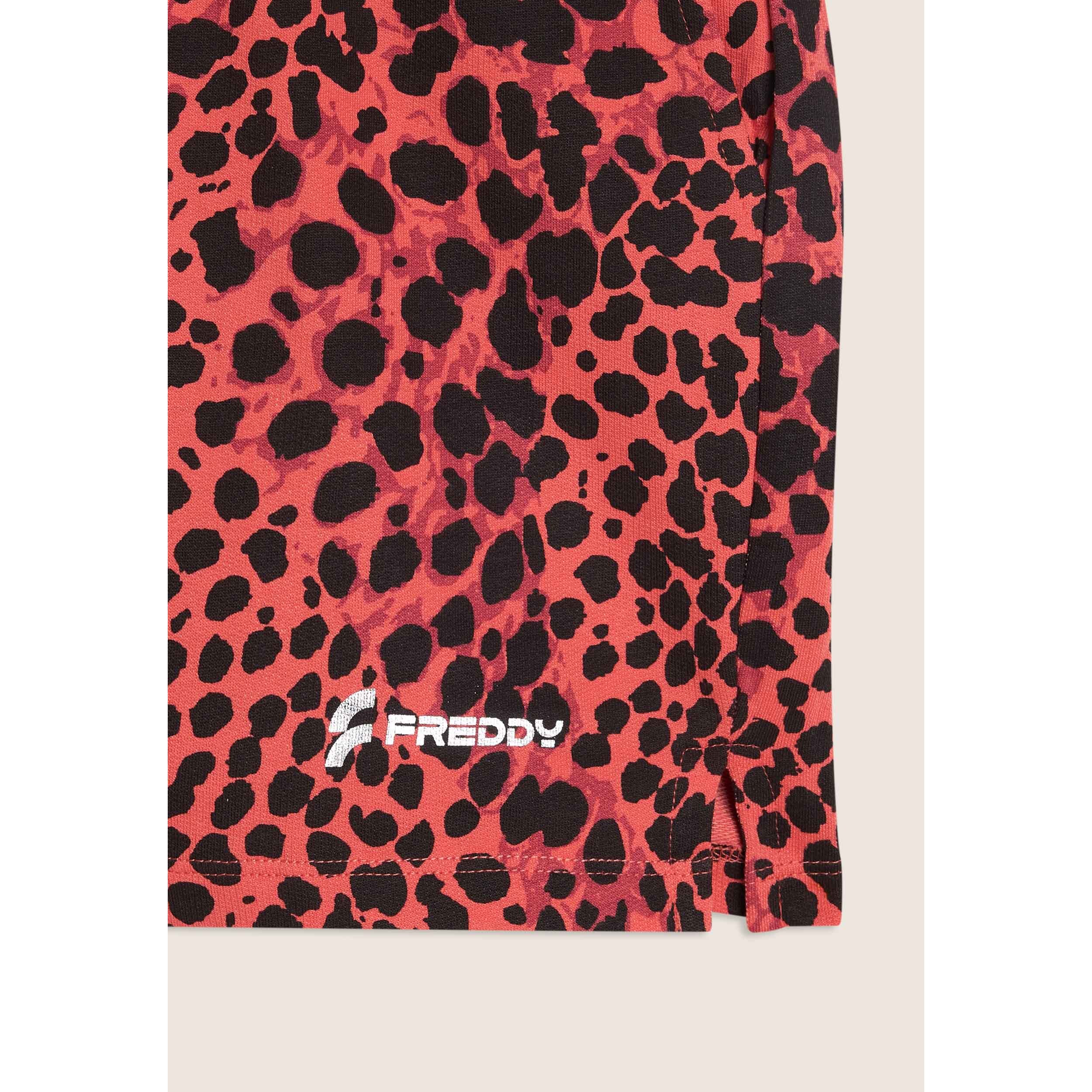 Pantaloncini animalier regular fit in french terry