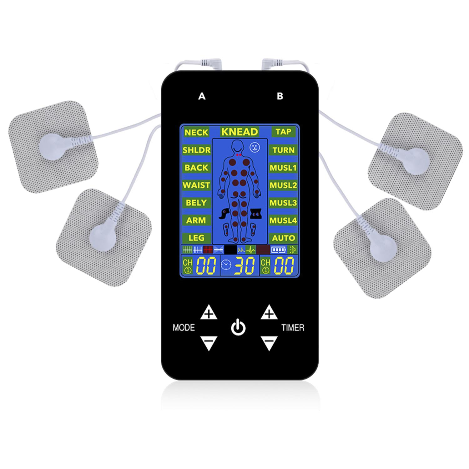 Elettrostimolatore muscolare EMS Portable MHD-15. 15 modalità, 40 intensità. Dimensioni compatte, alimentazione a batteria.