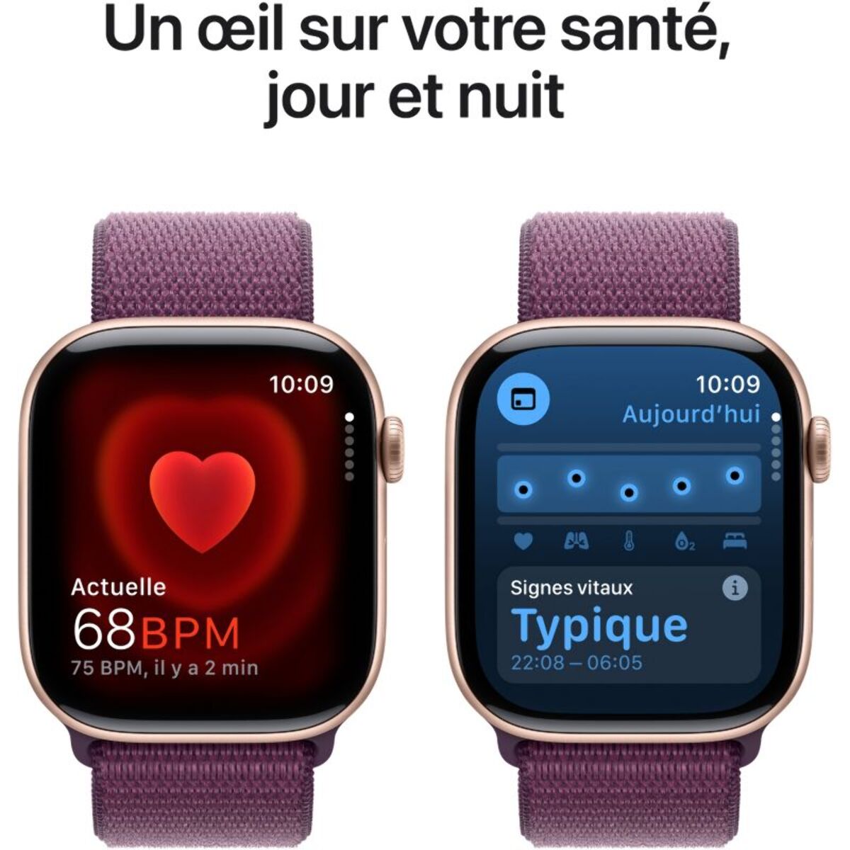 Montre connectée APPLE WATCH Serie 10 42mm Alu/Or Rose Loop