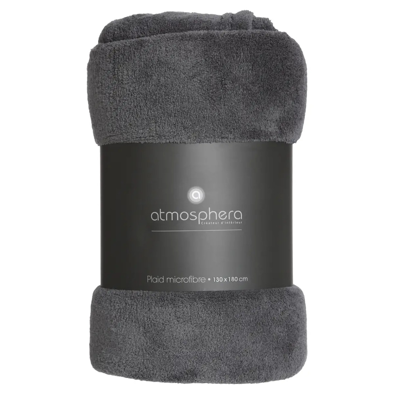 Plaid microfibre gris ardoise 130x180cm