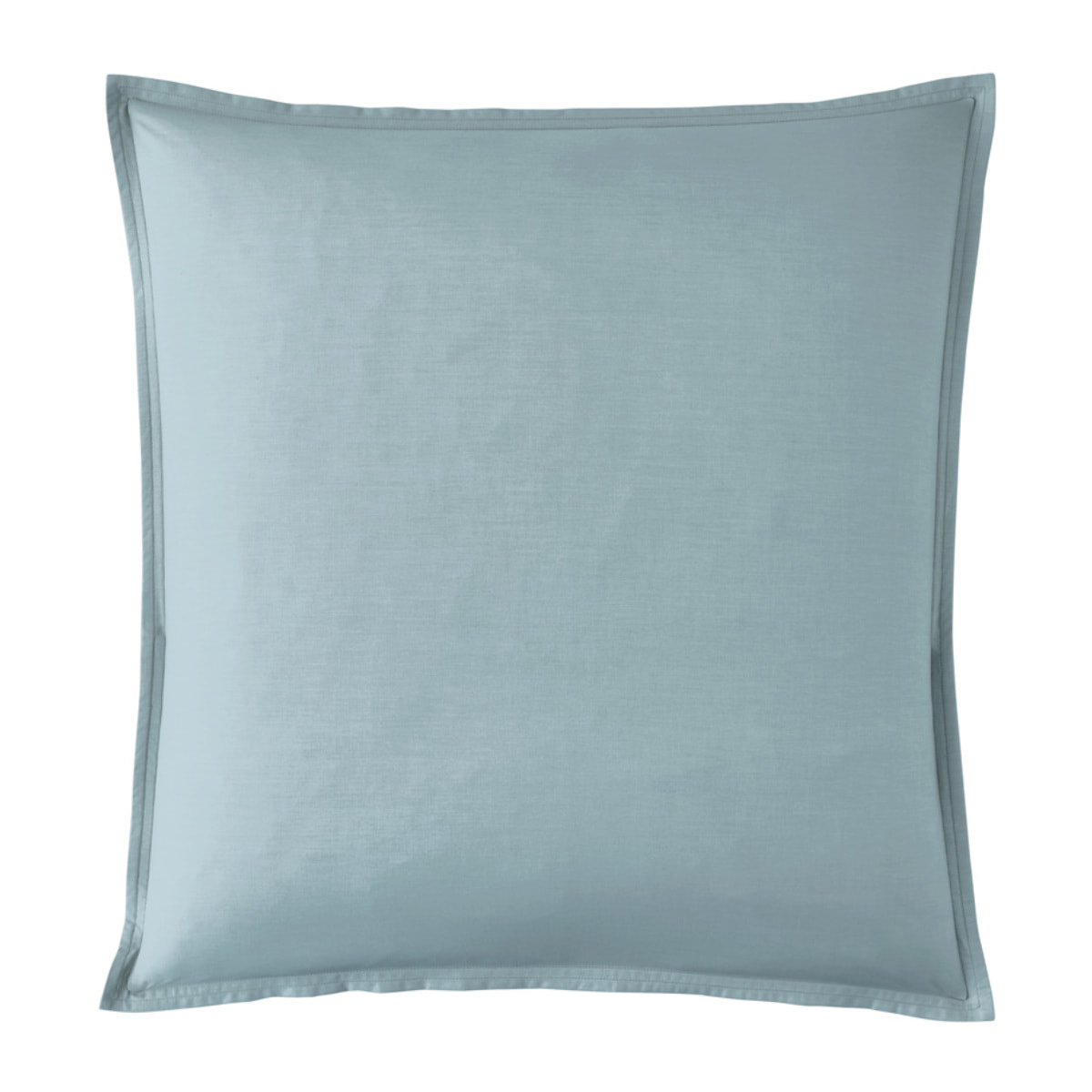 Taie d'oreiller unie en percale de coton, PREMIÈRE, Bleu Glacier
