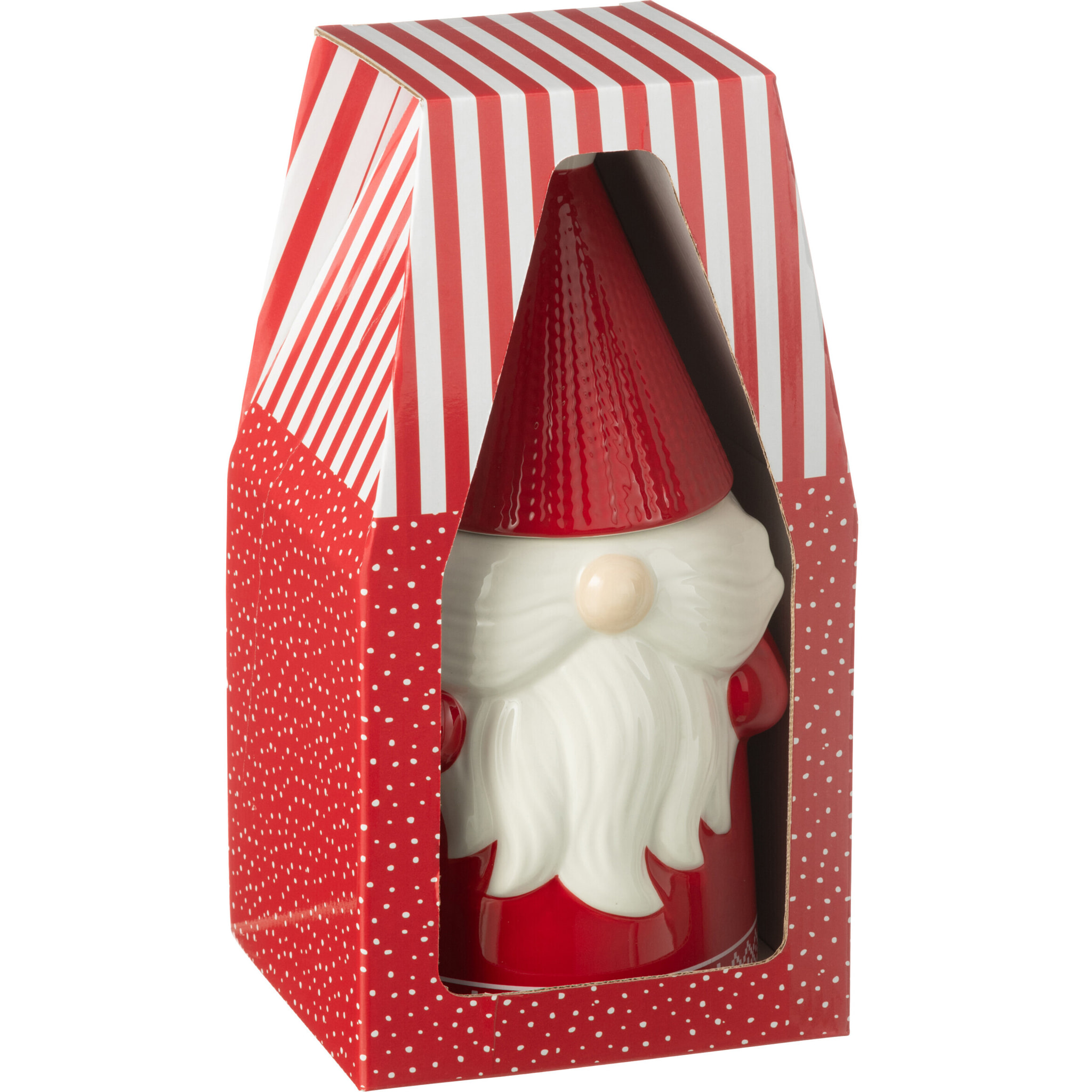 J-Line boîte à biscuits - céramique - rouge - boîte cadeau