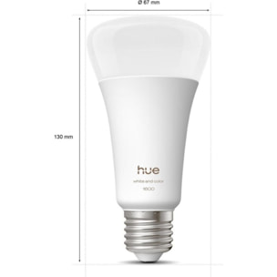 Ampoule LED connectée PHILIPS HUE E27 White&Color Ambiance 100W