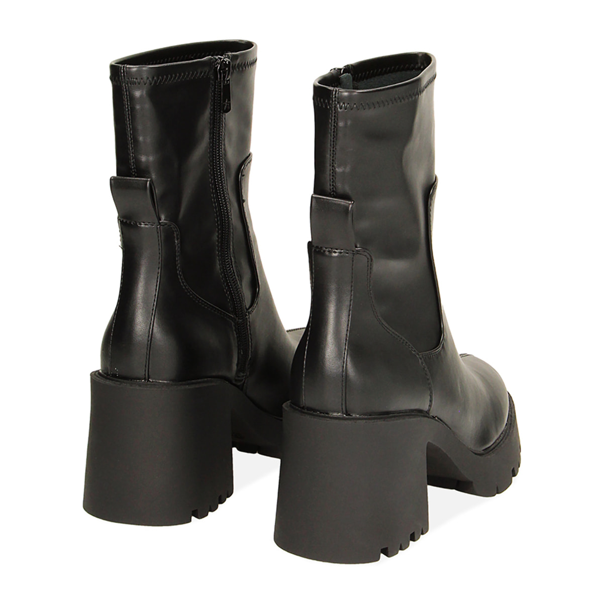 Botas de tacón negro 8,5 cm