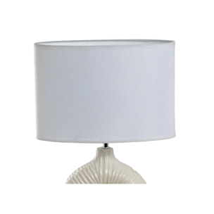 Lampada Da Tavolo Comodino Ricaricabile Accensione On/Off Modello Idra Bianco