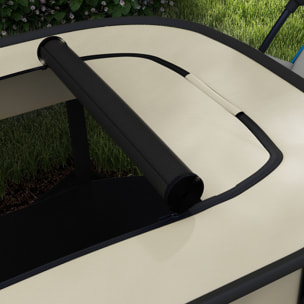Parc pour chien pliable dim. 94L x 74l x 60H cm tissu Oxford crème noir