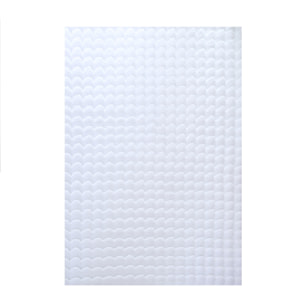 LAPONIE - Tapis uni doux en relief Blanc