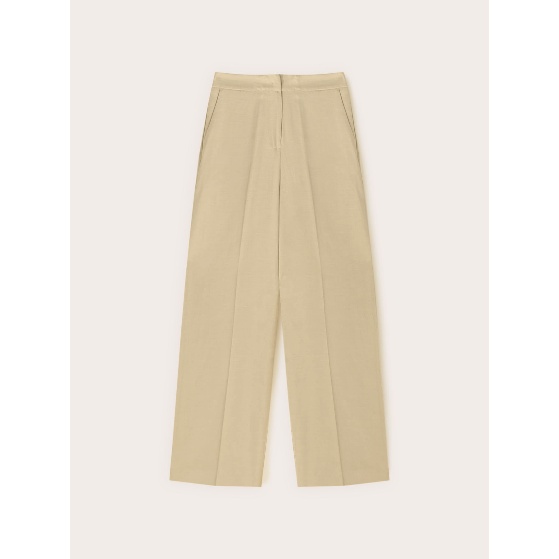 Motivi - Pantaloni palazzo misto lyocell - Beige