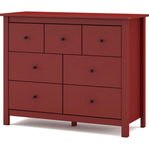 Commode 7 tiroirs en bois massif - MACHA