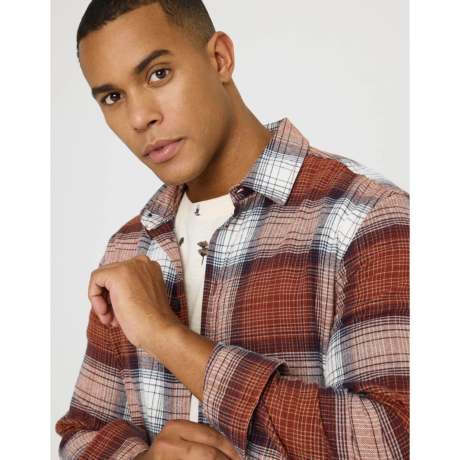 Camisa Manga Larga Cuadros Rojo - Jelvel