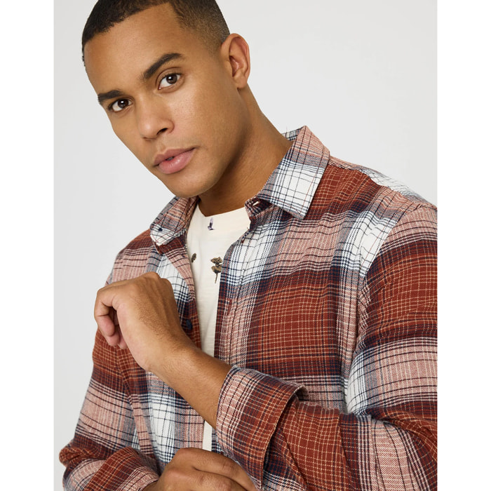 Camisa Manga Larga Cuadros Rojo - Jelvel