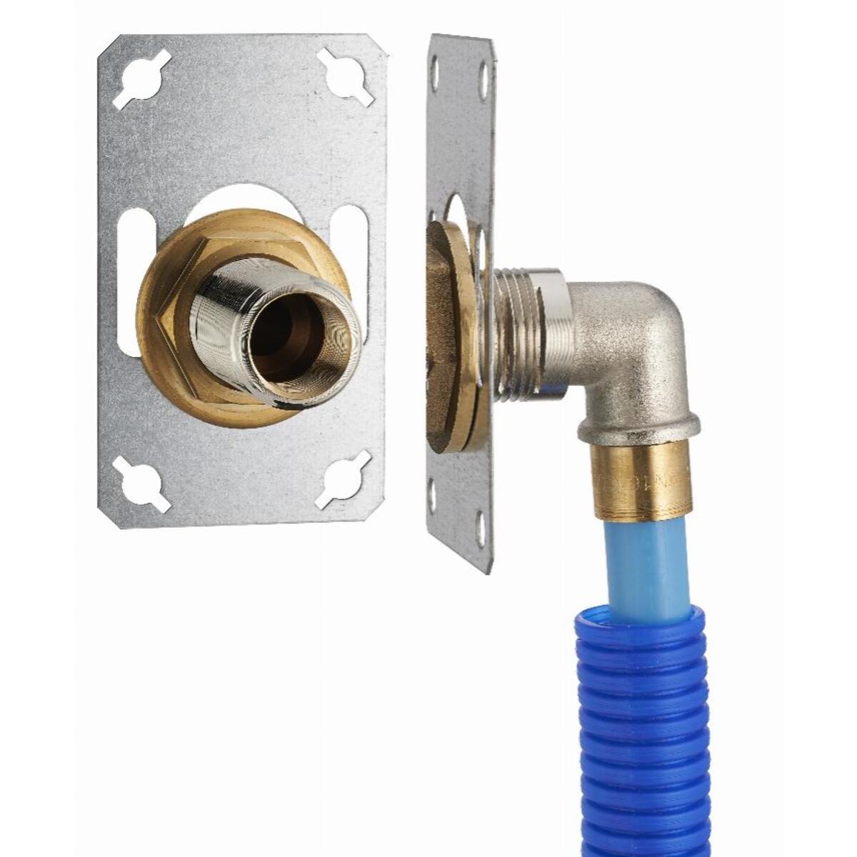 FIXSYSTEM simple : kit complet de fixation d'un robinet mural simple M1/2' (15x21) Coude d'alimentation à glissement sur tube PER NOYON & THIEBAULT - Ø 12 mm, sortie femelle 1/2' (15x21) - 3320-12PL1