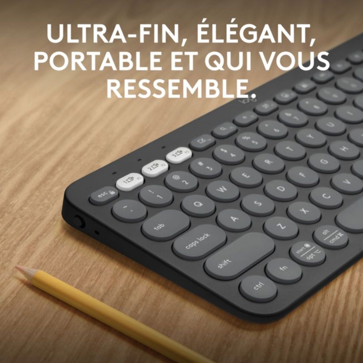 Clavier sans fil LOGITECH Pebble 2 K380s Graphite