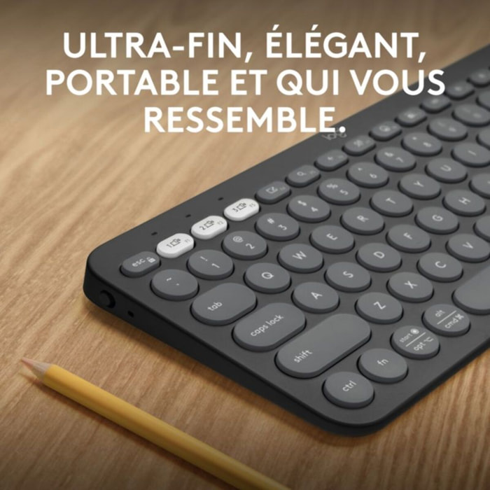 Clavier sans fil LOGITECH Pebble 2 K380s Graphite