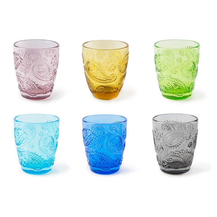 Set 6 Bicchieri Excelsa – Cachemire, Vetro Multicolore