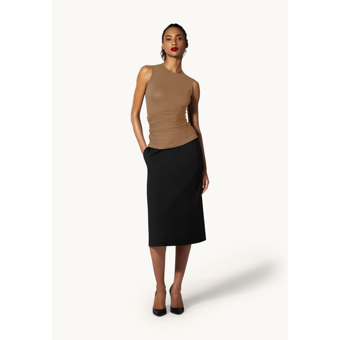 Top senza maniche The Crepe Jersey Top Sleeveles