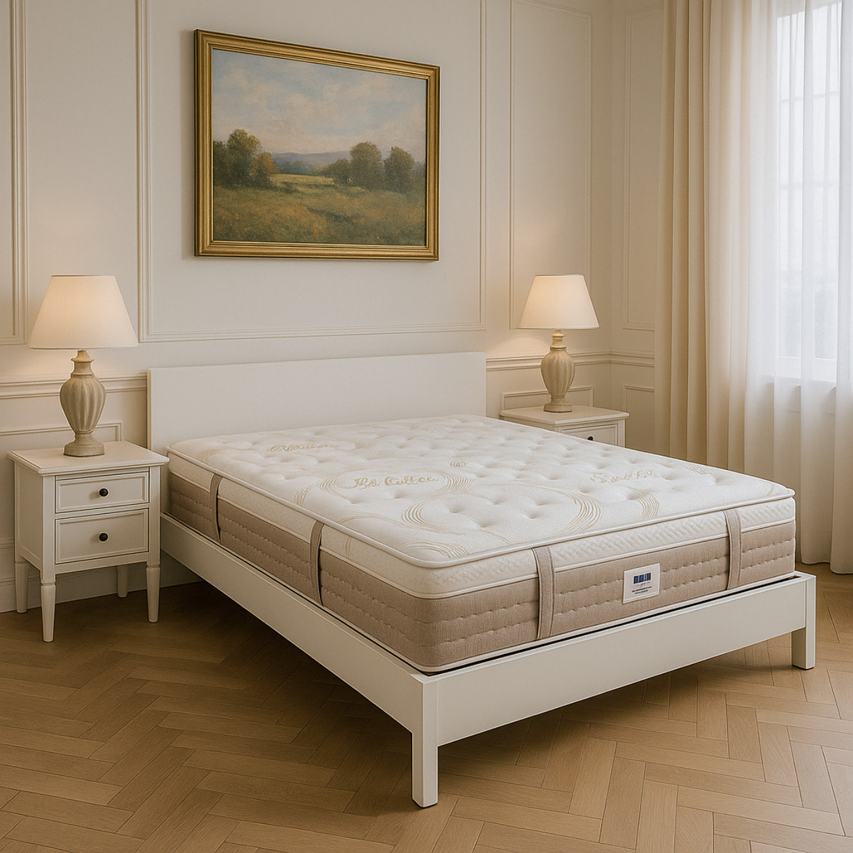 Materasso Luxury Ginflex Matrimoniale 160x190 Memory Foam 4 Strati Sfoderabile Altezza 28cm Tessuto Biocotton Piazzato Con Fascia Capitonè a Doppia Traspirazione (Antiacaro - Anallergico - Antibatterico - Ergonomico)