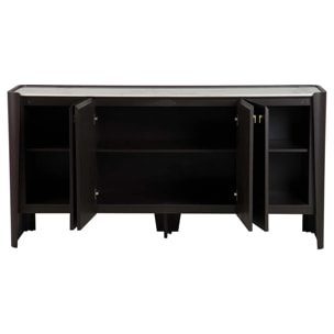 Aparador Piedra Sinterizado Mdf Ebony 180x45x90 Cm