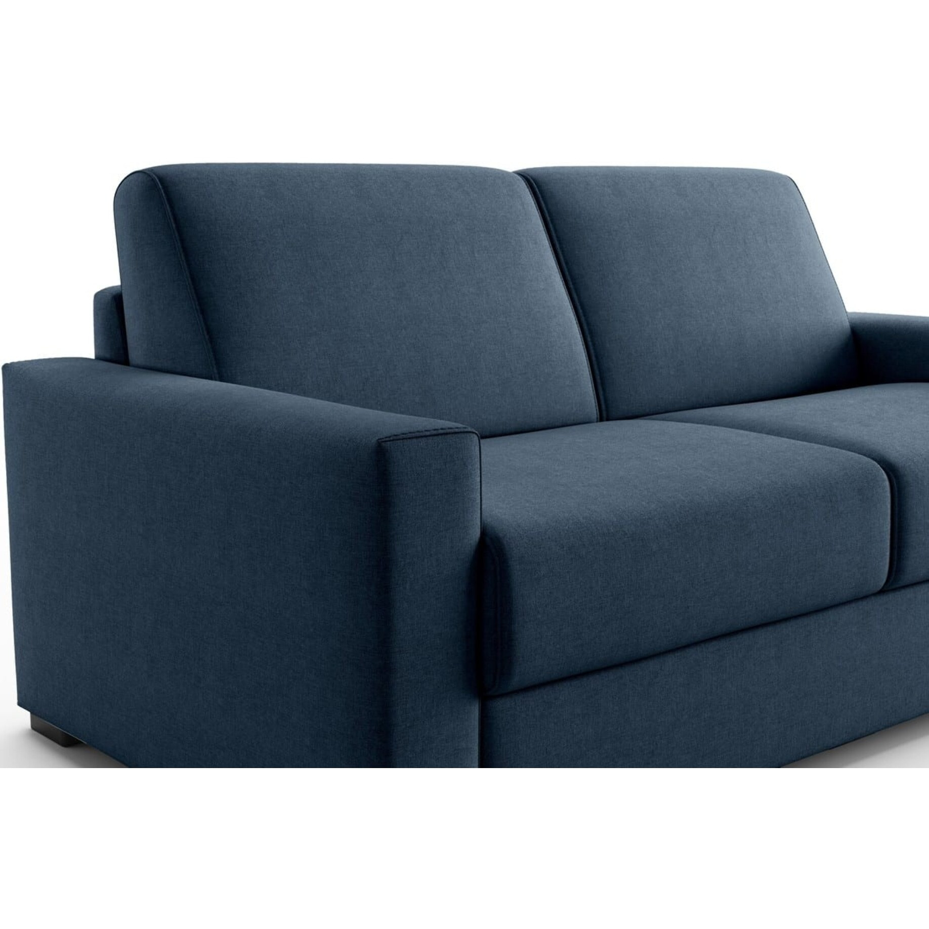 Canapé droit convertible 3 places en tissu chenille - ouverture express - ANZIO