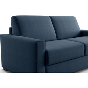 Canapé droit convertible 3 places en tissu chenille - ouverture express - ANZIO