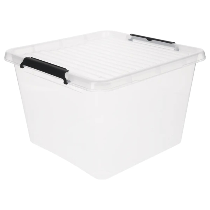 Boîte en plastique transparente 32L Clip N' Box