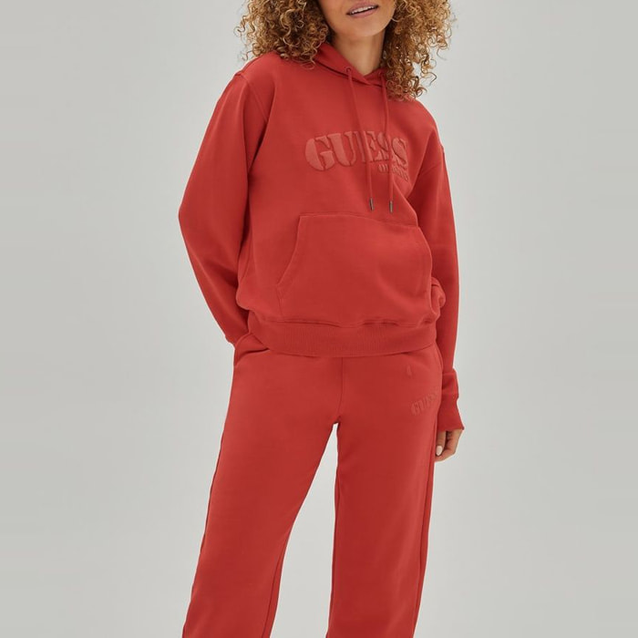 Sweat à capuche Ember - coton - logo - rouge