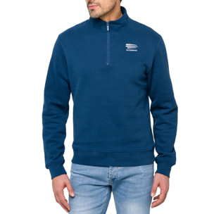 Felpa REEF con zip in cotone Blu chiaro