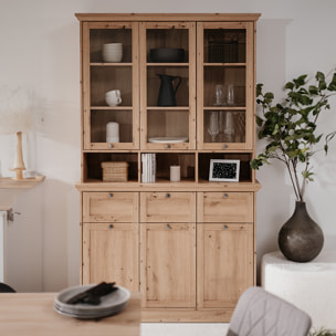 Buffet haut 6 portes 3 tiroirs - SAGA