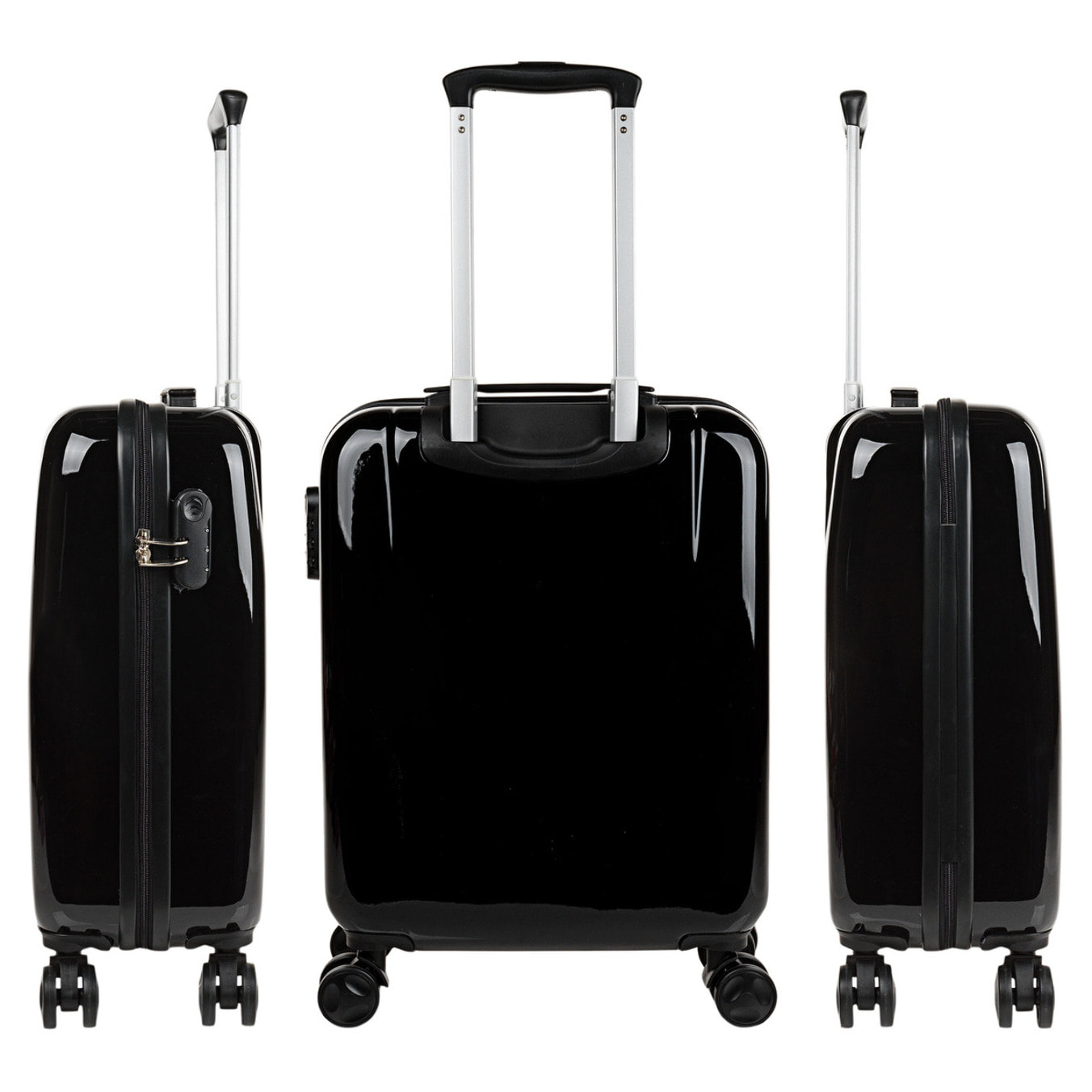 Juego De Maletas Pc Itaca Base Negro Negro Above