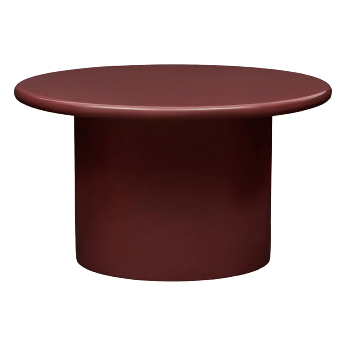 Table basse Douglas ronde D.80cm rouge