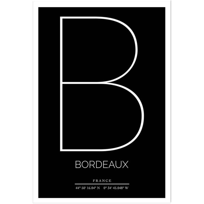 Poster b bordeaux Affiche seule