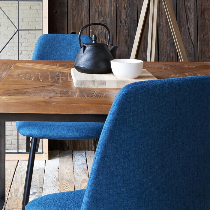 Lot de 2 chaises "Tyka" bleues