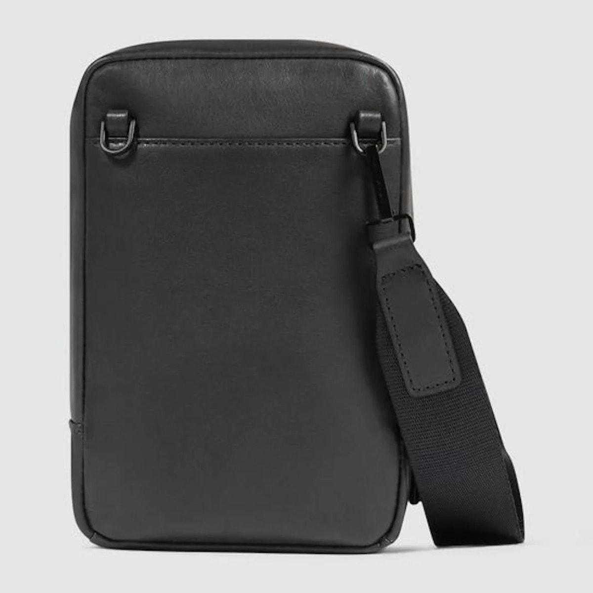 Piquadro Pochette pour téléphone tour du cou en cuir avec porte-cartes de crédit et protection RFID