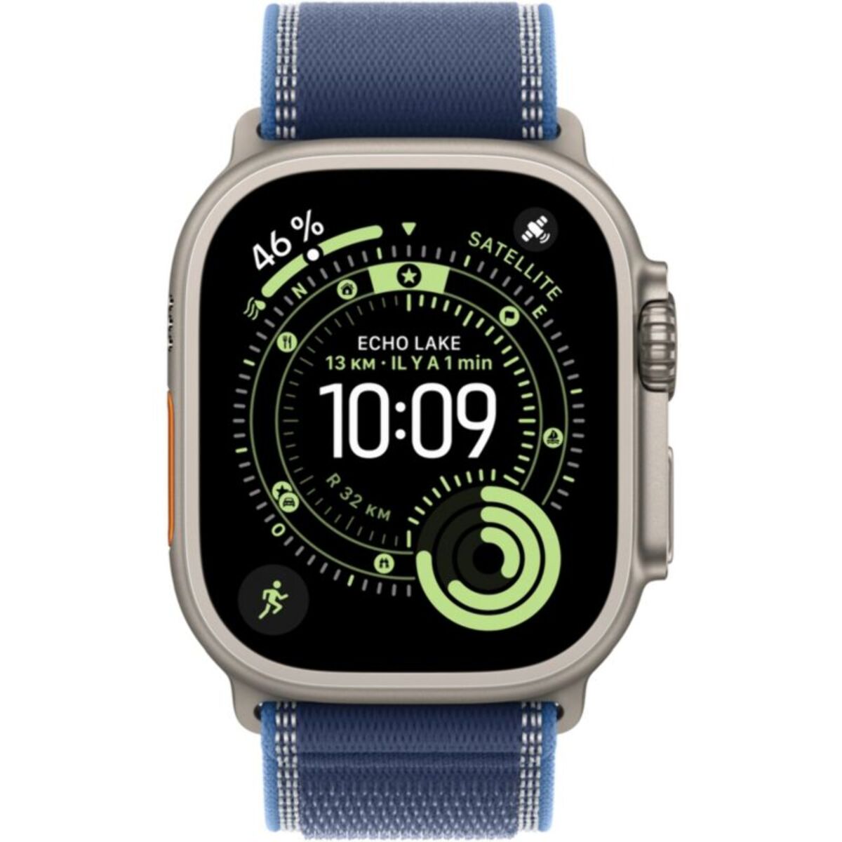 Bracelet APPLE 49 mm S/M Trail bleu/bleu vif