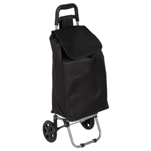 Carro de la compra 2 ruedas, 30 L., negro