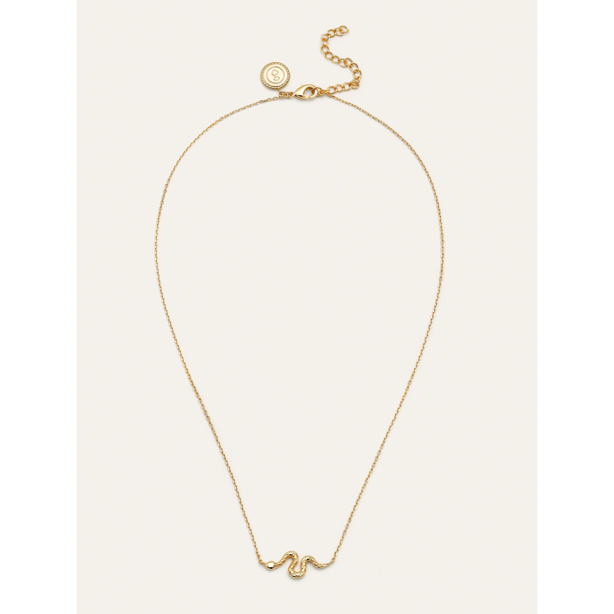 Collar Serpiente Baño Oro