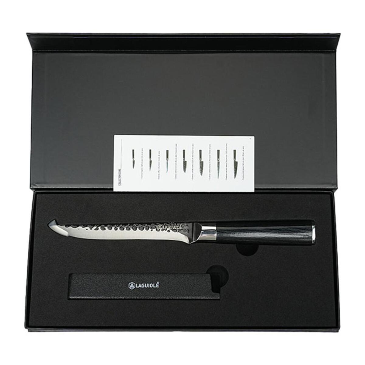 Couteau à désosser noir 29cm avec étui - "Sen"