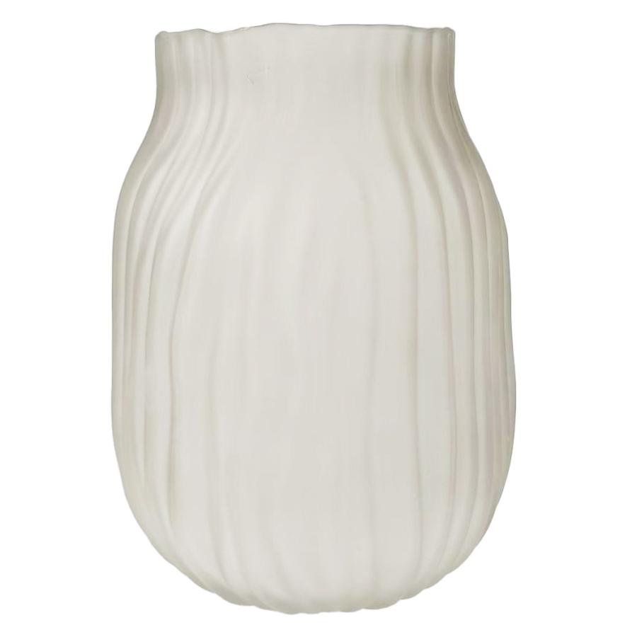 Vaso Rigato D.16,5Xh.20 Cm - Pezzi 2 - 16,5X20X16,5cm - Colore: Bianco - Bianchi Dino - Decori Casa E Complementi