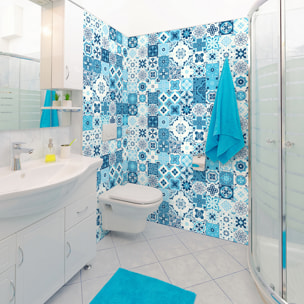 Stickers muraux - Sticker Mural Carrelage adhésif Cuisine Salle de Bain - 30 STICKERS CARRELAGES AZULEJOS GAUDENCIA