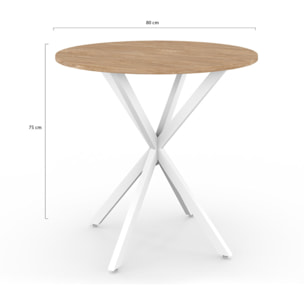 Tables rondes Soline - Blanc - bois