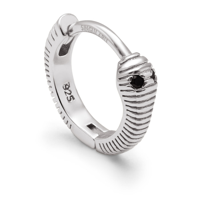 Pendiente Suelto Serpiente Plata