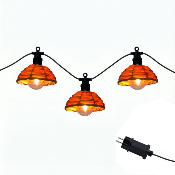 Guirlande poly rotin COTTAGE 10 LED 5.7M