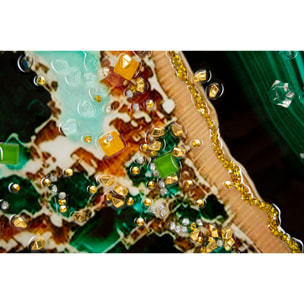 DIPINTO SU TELA LACCATO SMERALDY -B- C/CORNICE CM 82X4X62