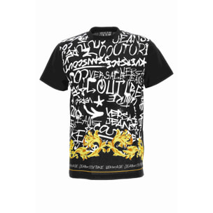 Versace Jeans Couture Maglietta in cotone con stampa graffiti di Versace Jeans Couture