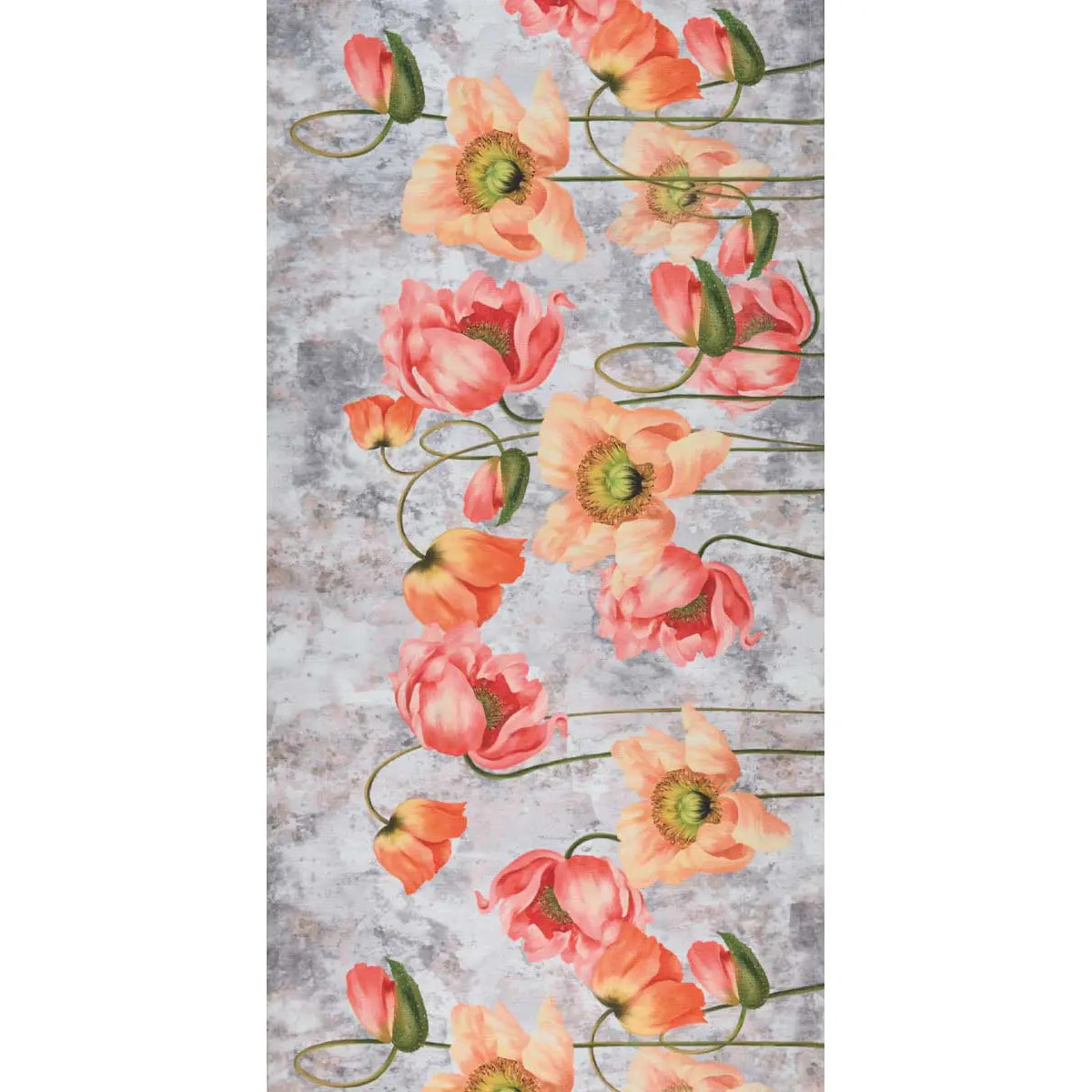 Passatoia tappeto cucina bagno ingresso multiuso, disegno fiori stile floreale