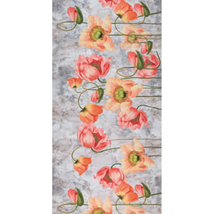 Passatoia tappeto cucina bagno ingresso multiuso, disegno fiori stile floreale