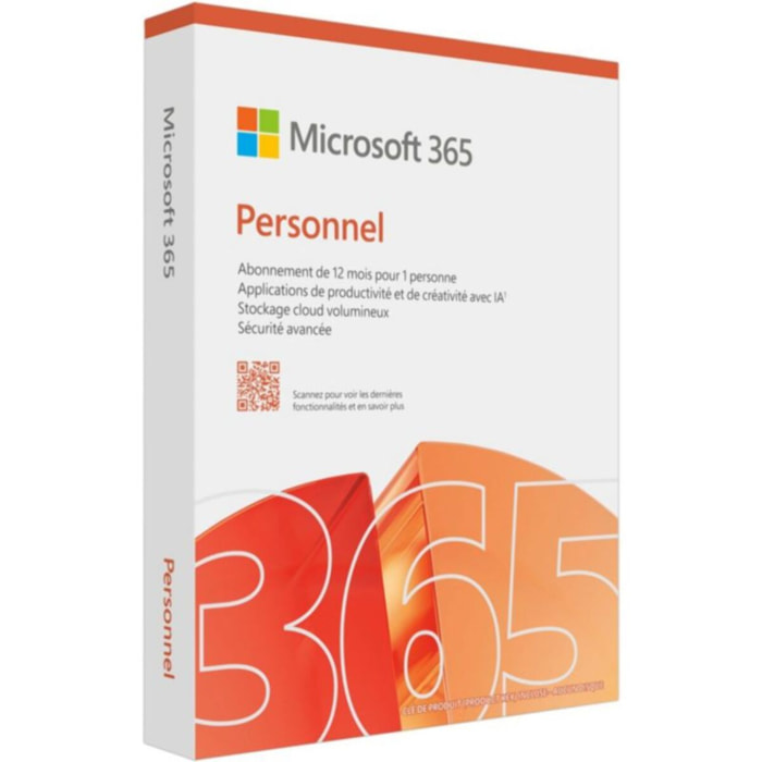 Logiciel de bureautique MICROSOFT 365 Personnel 12 mois 2025